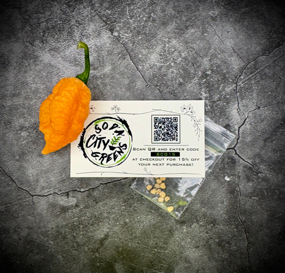 Brain Collapse Peach Pepper Seeds- Sinister Pepper Series