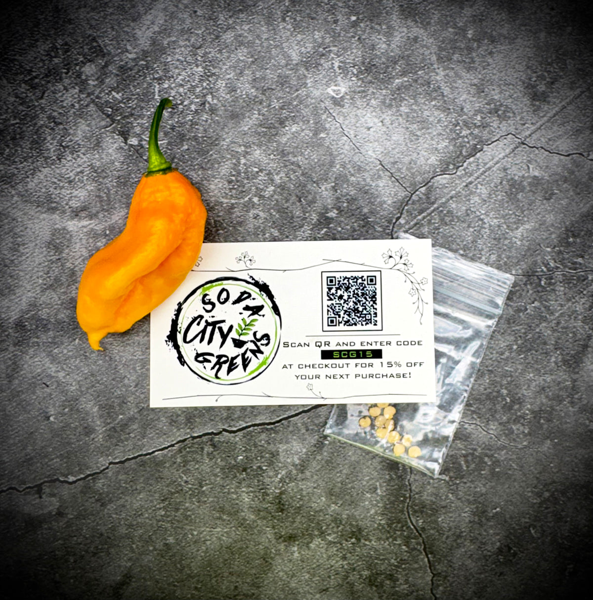 Golden Ghost Pepper Seeds- Sinister Pepper Series