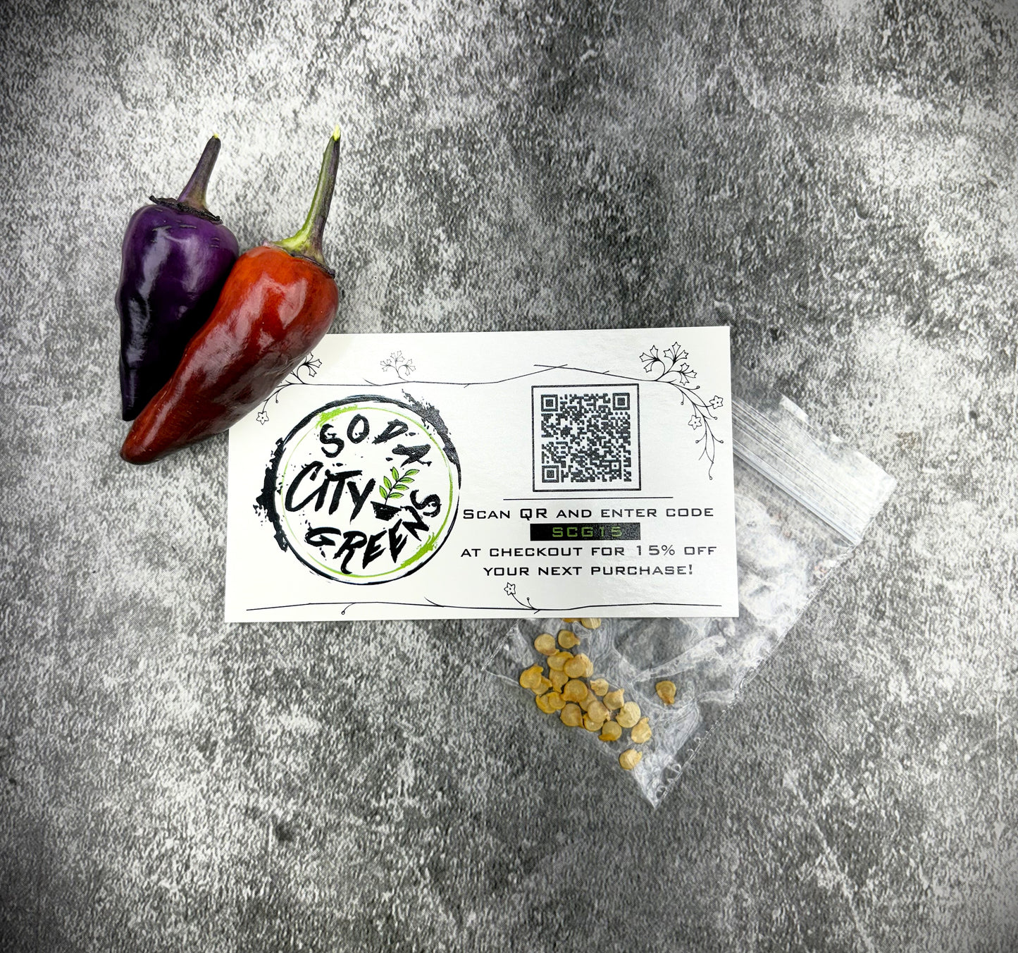 Orange Fish x Blue Christmas Variegated Pepper Seeds