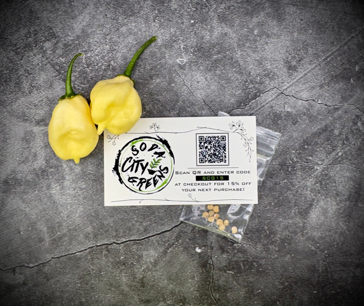 White Scorpion Pepper Seeds- Sinister Pepper Series