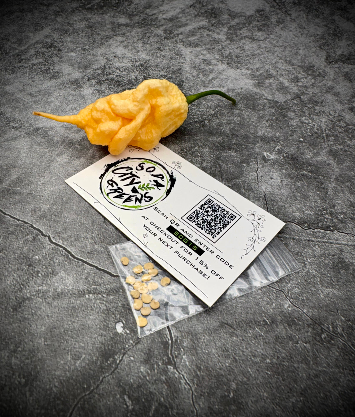 Peach Tiberius Mauler Pepper Seeds- Sinister Pepper Series