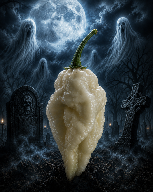 White Ghost Pepper Seeds- Sinister Pepper Series